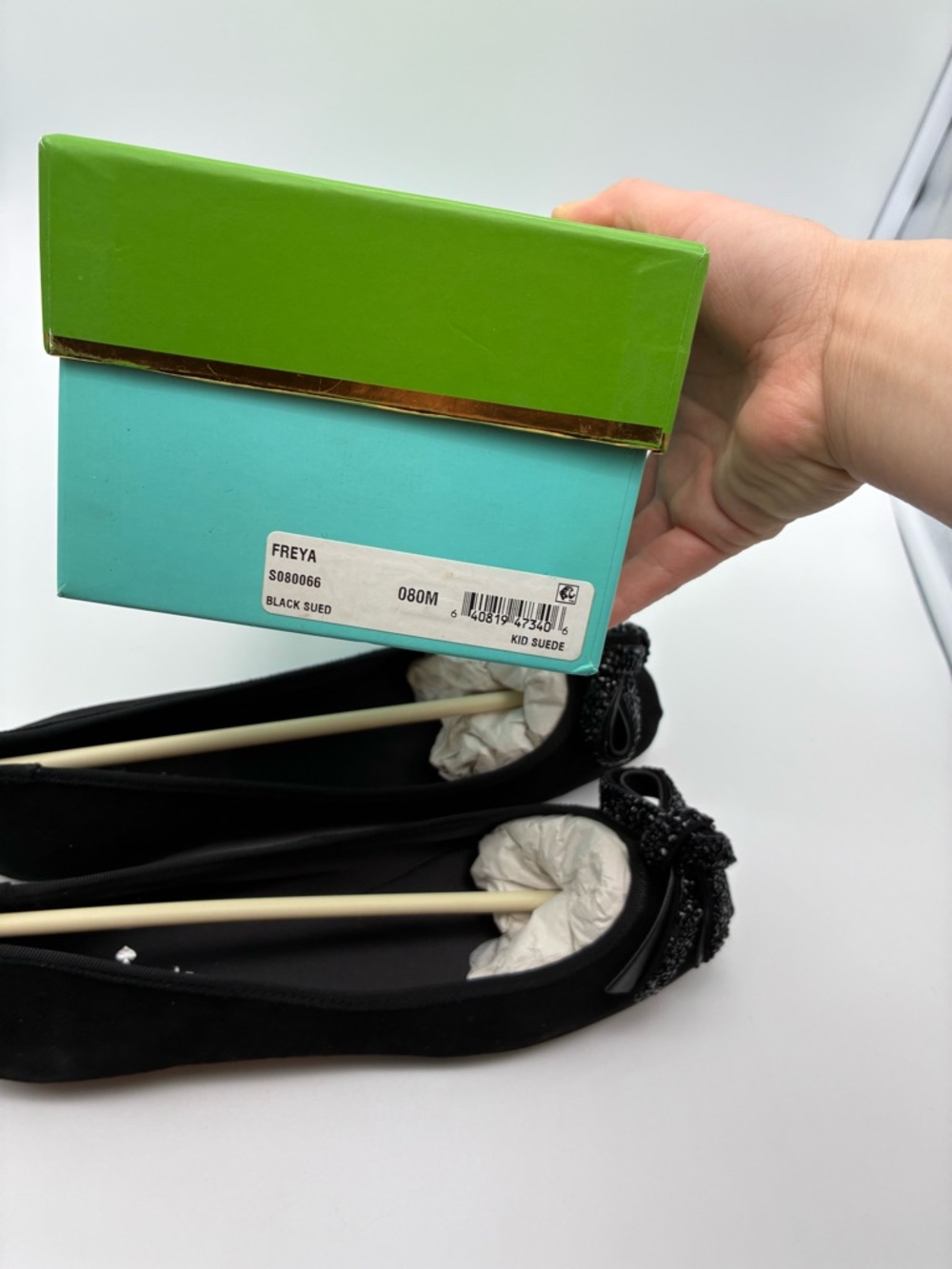 kate spade New York Black freya Bow Ballet Flats with box - Picture 6 of 6
